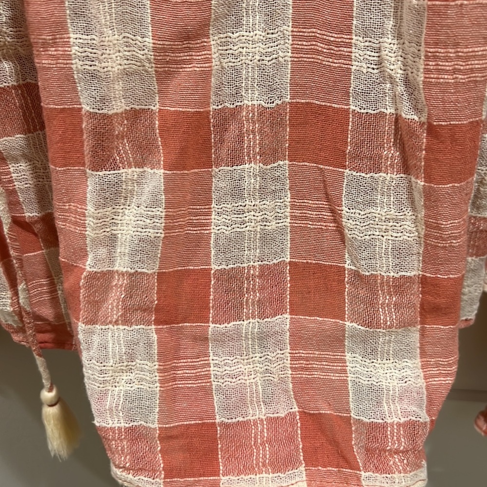 Free people plaid flowing blouse - Picture 8 of 8